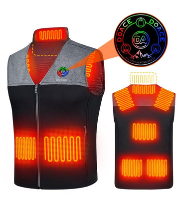 DOACE Smart Heated Vest - 8 Heating Zones - InspiredGrabs.com