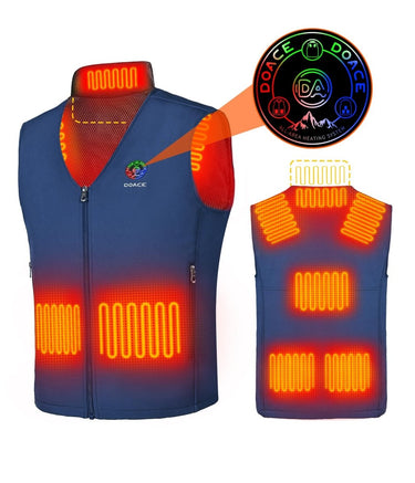 DOACE Smart Heated Vest - 8 Heating Zones - InspiredGrabs.com