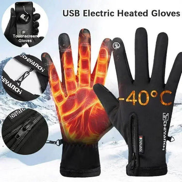 Heated Cycling Gloves - Winter Touchscreen Safety - InspiredGrabs.com