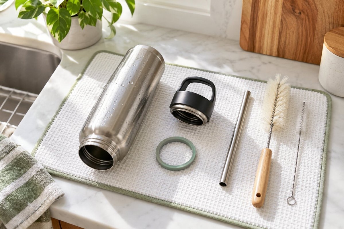 Reusable Bottle Care: A Simple Routine for Lids, Straws, and Gaskets - InspiredGrabs.com