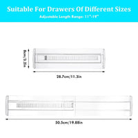 Thumbnail for 10-Pack Adjustable Clear Drawer Dividers - InspiredGrabs.com