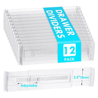 Thumbnail for 10-Pack Adjustable Clear Drawer Dividers - InspiredGrabs.com
