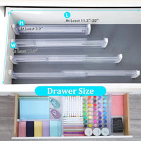 Thumbnail for 10-Pack Adjustable Clear Drawer Dividers - InspiredGrabs.com