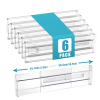 Thumbnail for 10-Pack Adjustable Clear Drawer Dividers - InspiredGrabs.com