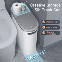 Thumbnail for 10L Silent Closed Bathroom Garbage Bin - InspiredGrabs.com