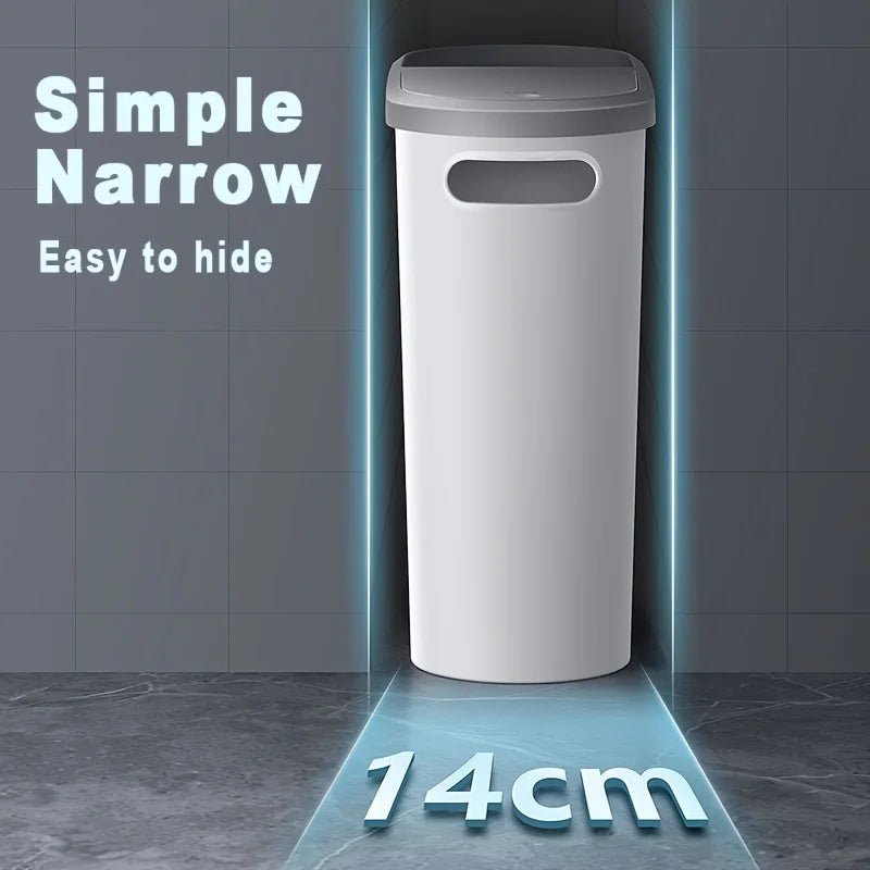 10L Silent Closed Bathroom Garbage Bin - InspiredGrabs.com