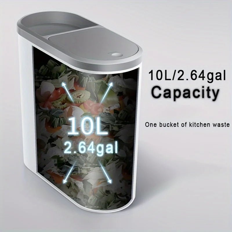 10L Silent Closed Bathroom Garbage Bin - InspiredGrabs.com