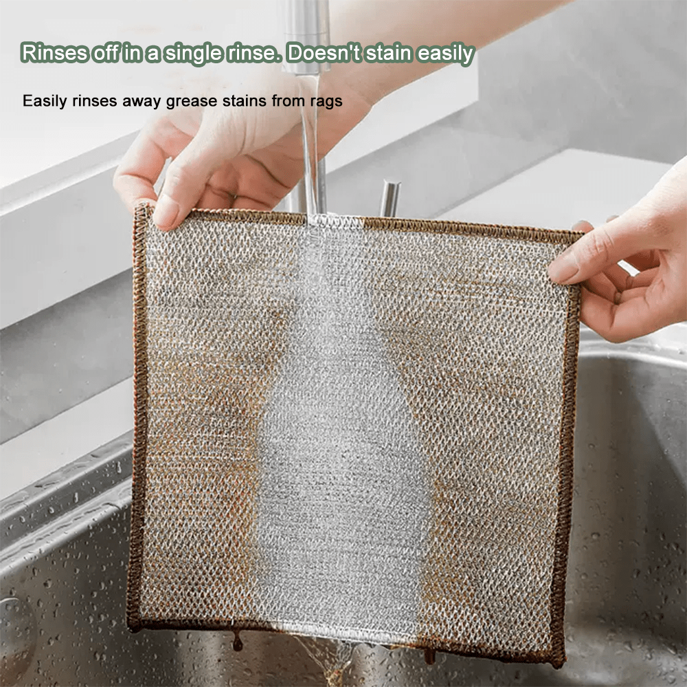 12 PCS Non - Scratch Wire Cleaning Cloths - InspiredGrabs.com