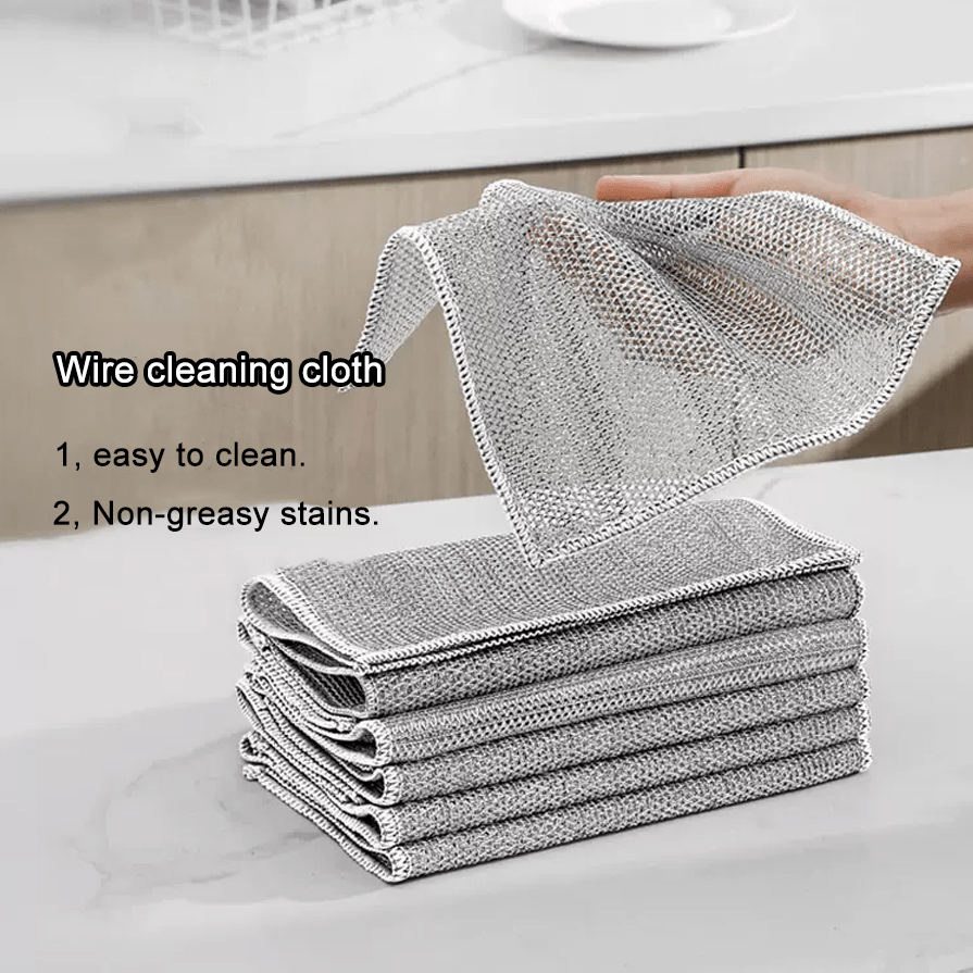 12 PCS Non - Scratch Wire Cleaning Cloths - InspiredGrabs.com