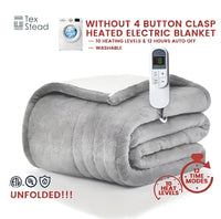 Thumbnail for 120V Electric Throw Heated Blanket – 10 Heat Levels, LCD, Auto Shut Off - InspiredGrabs.com