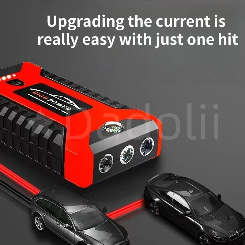 12V 11800mAh Car Jump Starter – High Power Emergency Booster with USB, Type - C & LED - InspiredGrabs.com