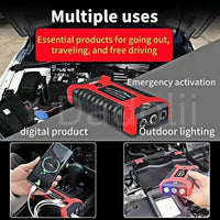 Thumbnail for 12V 11800mAh Car Jump Starter – High Power Emergency Booster with USB, Type - C & LED - InspiredGrabs.com