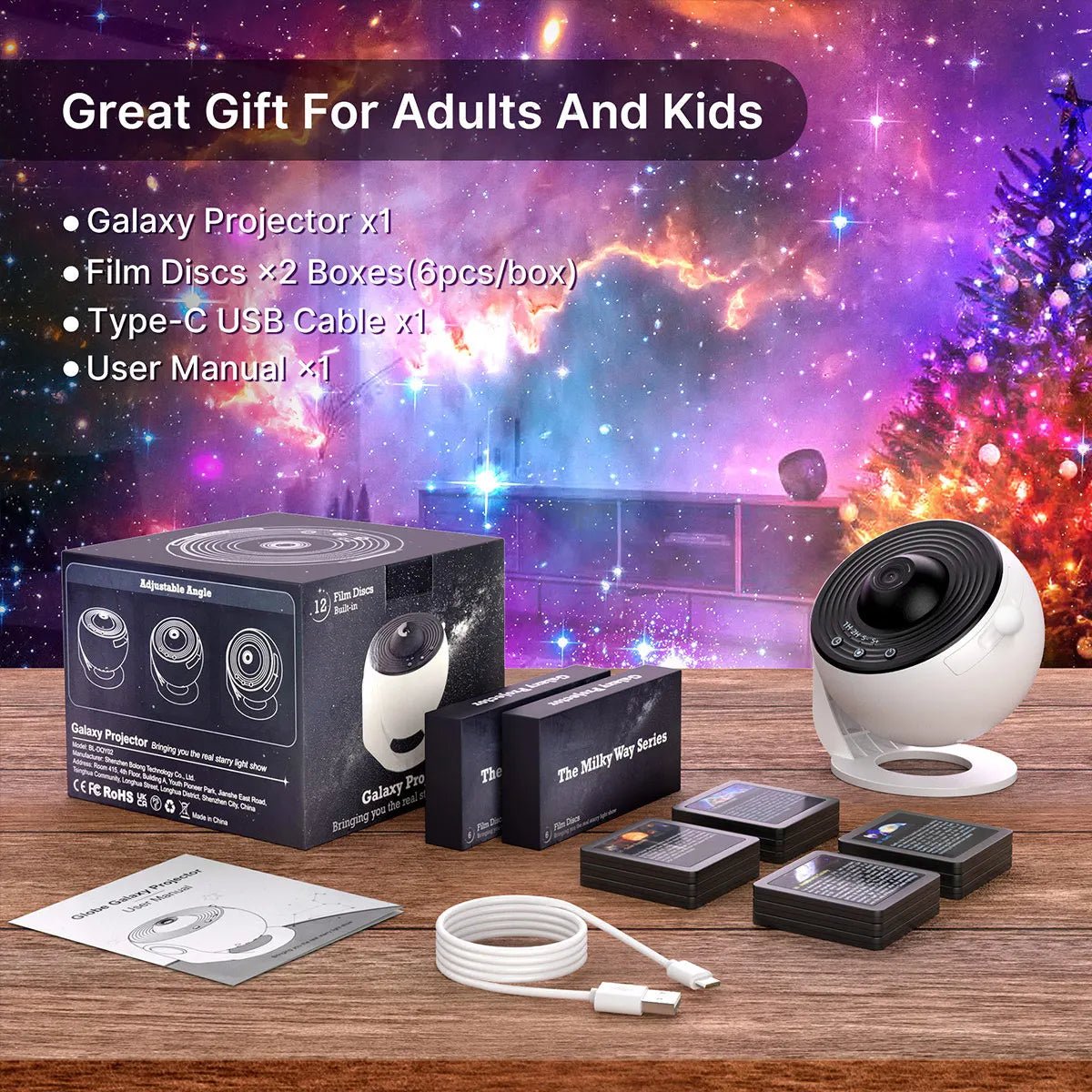 13 - in - 1 Galaxy Star Projector for Kids & Adults - InspiredGrabs.com