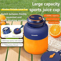 Thumbnail for 1300ml Portable Wireless Blender & Fruit Juicer – Rechargeable Multifunction Smoothie Maker - InspiredGrabs.com