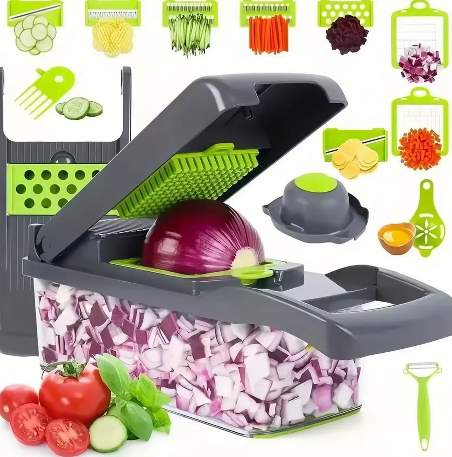 16 - in - 1 Multifunctional Vegetable Chopper and Slicer - InspiredGrabs.com