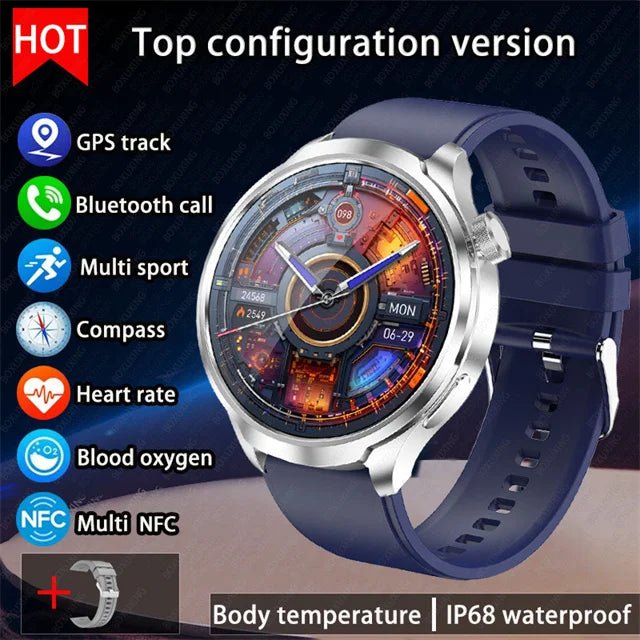 1.85" AMOLED Waterproof GPS Smart Watch - InspiredGrabs.com