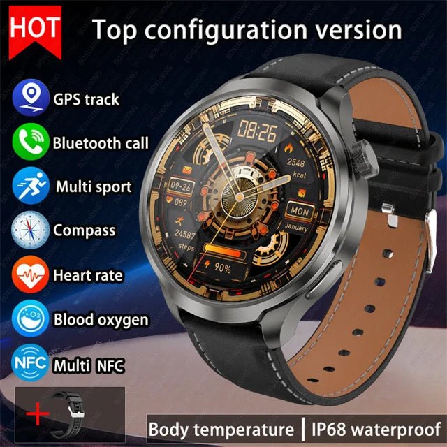 1.85" AMOLED Waterproof GPS Smart Watch - InspiredGrabs.com