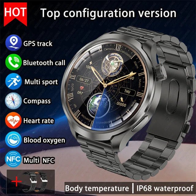 1.85" AMOLED Waterproof GPS Smart Watch - InspiredGrabs.com