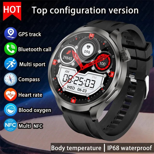 1.85" AMOLED Waterproof GPS Smart Watch - InspiredGrabs.com