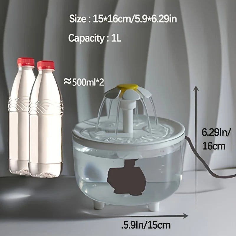 1L USB Pet Water Fountain with Filter - InspiredGrabs.com