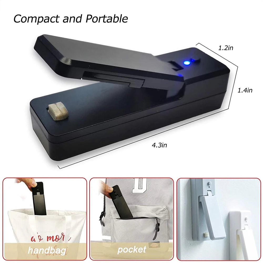 2-in-1 Rechargeable Mini Bag Sealer & Cutter - InspiredGrabs.com