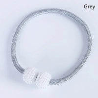 Thumbnail for 2-Pack Pearl Magnetic Curtain Tiebacks – Purple - InspiredGrabs.com