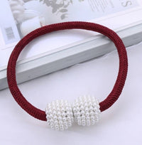 Thumbnail for 2-Pack Pearl Magnetic Curtain Tiebacks – Purple - InspiredGrabs.com