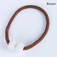 Thumbnail for 2-Pack Pearl Magnetic Curtain Tiebacks – Purple - InspiredGrabs.com