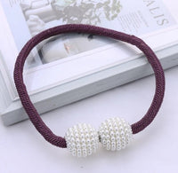 Thumbnail for 2-Pack Pearl Magnetic Curtain Tiebacks – Purple - InspiredGrabs.com