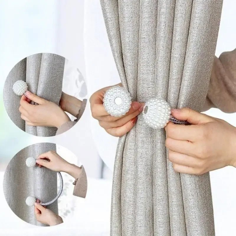2-Pack Pearl Magnetic Curtain Tiebacks – Purple - InspiredGrabs.com