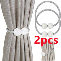 Thumbnail for 2-Pack Pearl Magnetic Curtain Tiebacks – Purple - InspiredGrabs.com