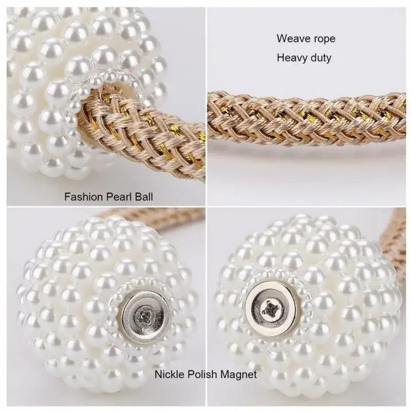 2-Pack Pearl Magnetic Curtain Tiebacks – Purple - InspiredGrabs.com