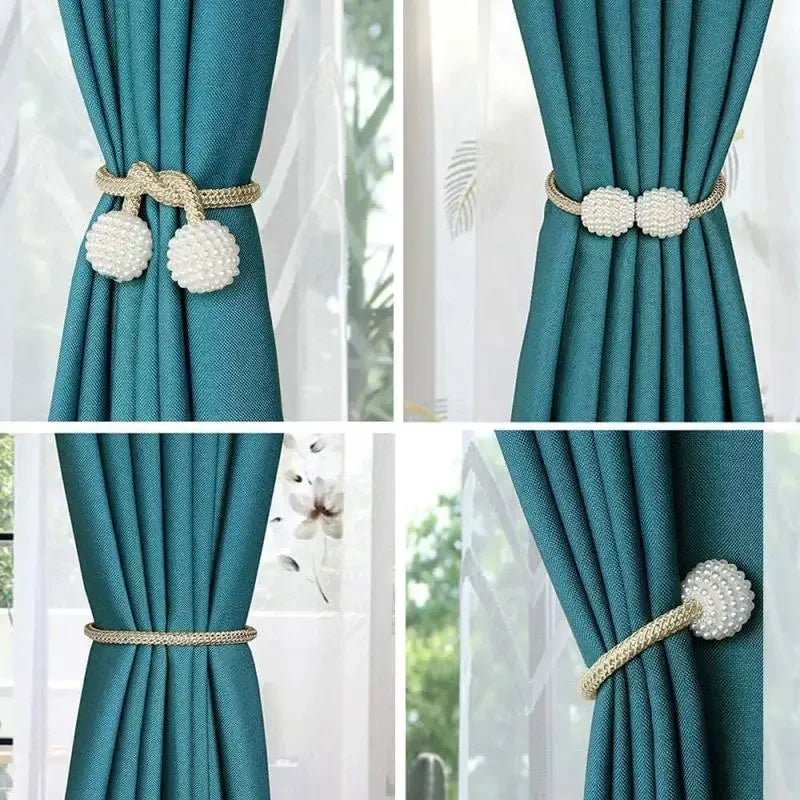 2-Pack Pearl Magnetic Curtain Tiebacks – Purple - InspiredGrabs.com