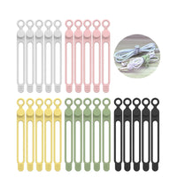 Thumbnail for 20-Pack Reusable Silicone Cable Ties – Black - InspiredGrabs.com
