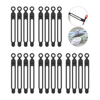 Thumbnail for 20-Pack Reusable Silicone Cable Ties – Black - InspiredGrabs.com