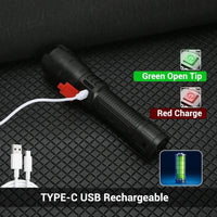 Thumbnail for 2000LM USB Rechargeable Tactical LED Flashlight - InspiredGrabs.com