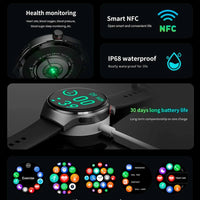 Thumbnail for 2025 Smart Watch - NFC, GPS, IP68 Waterproof - InspiredGrabs.com