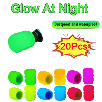 Thumbnail for 20PCS Luminous Tire Valve Stem Caps Fluorescent Wheel Decor - InspiredGrabs.com