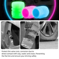 Thumbnail for 20PCS Luminous Tire Valve Stem Caps Fluorescent Wheel Decor - InspiredGrabs.com