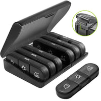 Thumbnail for 21-Compartment Weekly Pill Organizer – Black - InspiredGrabs.com