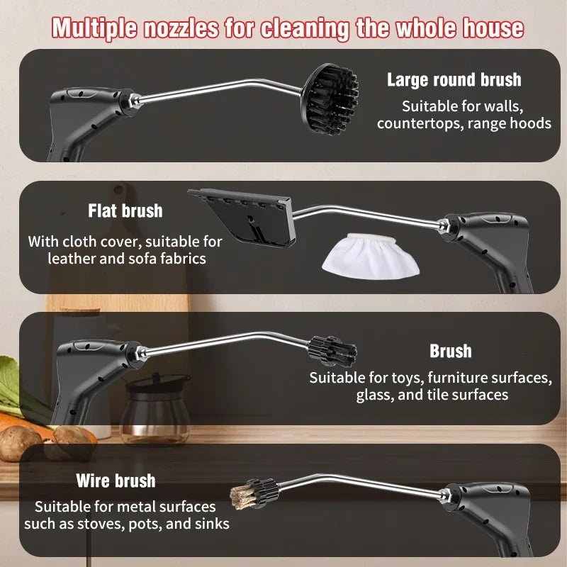 2500W Portable Handheld Steam Cleaner - InspiredGrabs.com