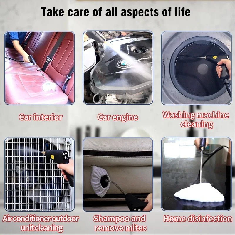 2500W Portable Handheld Steam Cleaner - InspiredGrabs.com