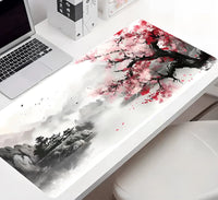 Thumbnail for 2pc Japanese Cherry Blossoms Gaming Mouse Pad – Large Desk Mat - InspiredGrabs.com