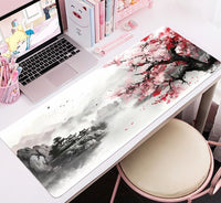 Thumbnail for 2pc Japanese Cherry Blossoms Gaming Mouse Pad – Large Desk Mat - InspiredGrabs.com
