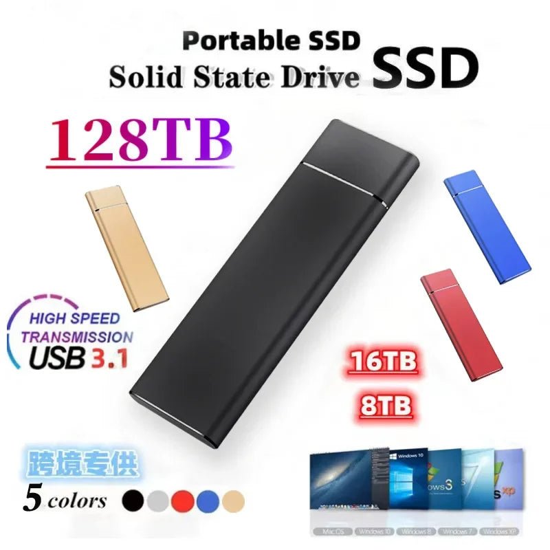 2TB Portable SSD External Hard Drive USB 3.1 - InspiredGrabs.com