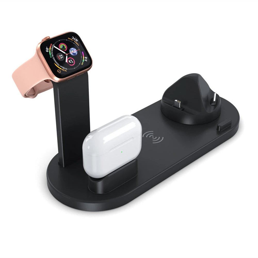 3 - in - 1 Wireless Charging Dock Station – Fast Charger for iPhone & Apple Watch - InspiredGrabs.com