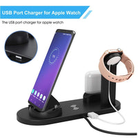 Thumbnail for 3 - in - 1 Wireless Charging Dock Station – Fast Charger for iPhone & Apple Watch - InspiredGrabs.com