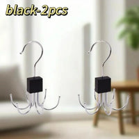 Thumbnail for 3-Pack 360° Rotating Multi-Hook Belt Hangers – Natural Wood - InspiredGrabs.com