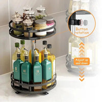 Thumbnail for 3-Tier 360° Rotating Stainless Steel Kitchen Organizer - InspiredGrabs.com