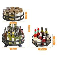 Thumbnail for 3-Tier 360° Rotating Stainless Steel Kitchen Organizer - InspiredGrabs.com
